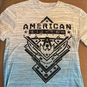 American Fighter Black and Gray Graphic Tee
Youth Large